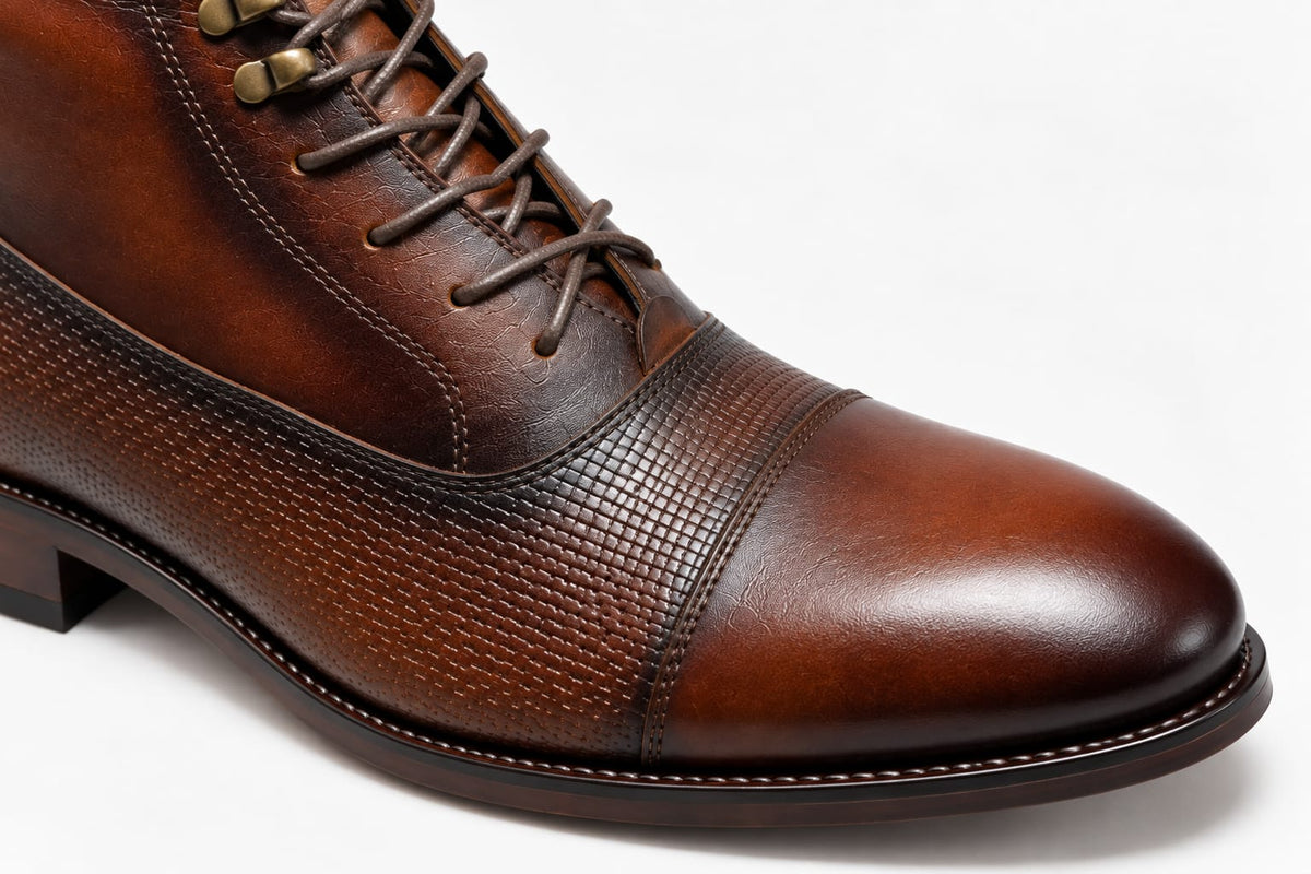 BOTIN ESCOCES CUERO PRENSADO