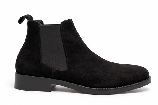 BOTIN CHELSEA GAMUZA NEGRO