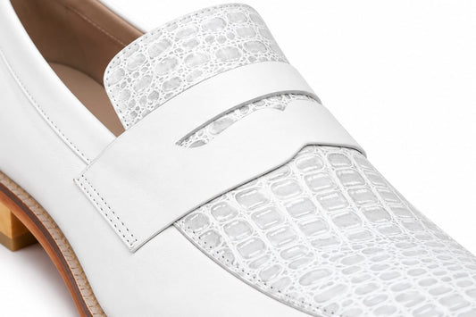 PENNY LOAFER BLANCO CROCO