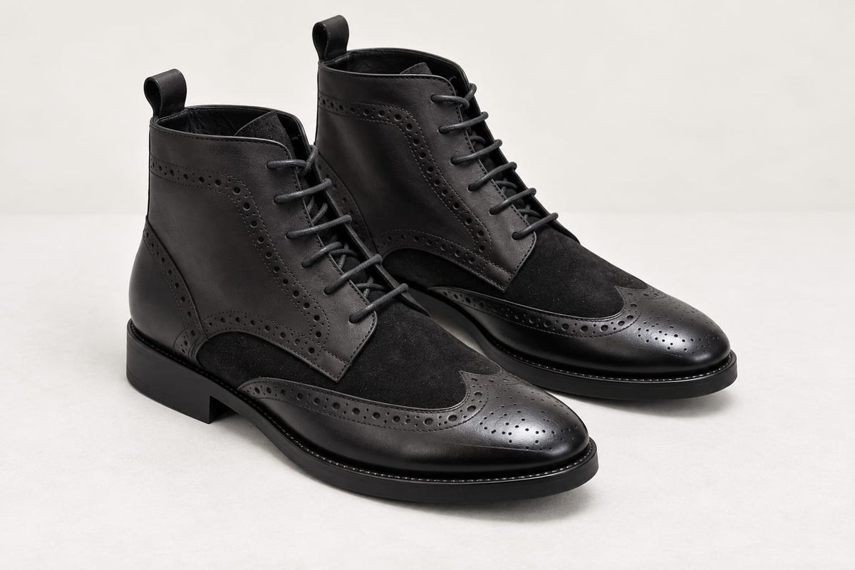 BOTIN BOSTON GAMUZA NEGRO