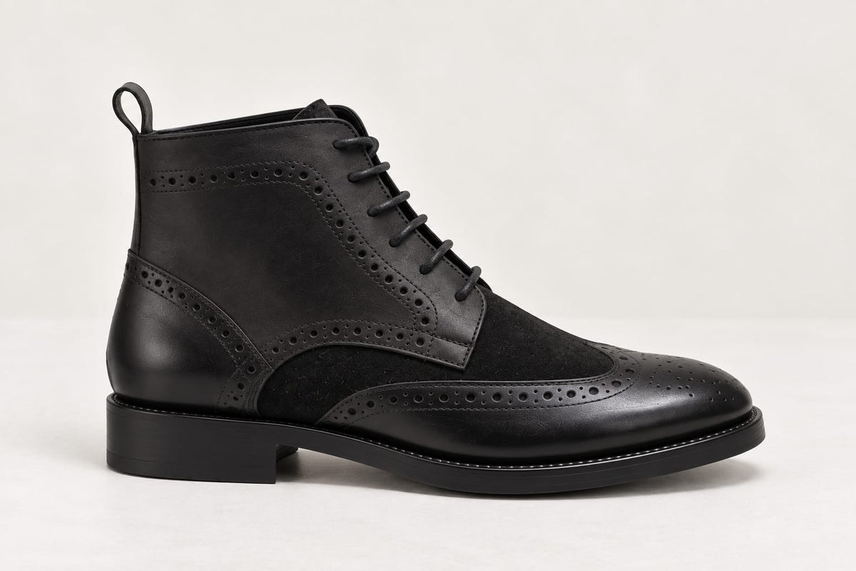 BOTIN BOSTON GAMUZA NEGRO