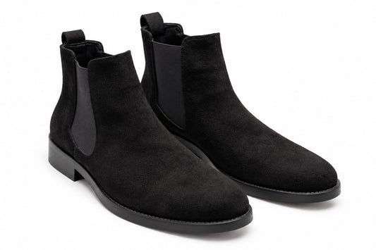 BOTIN CHELSEA GAMUZA NEGRO