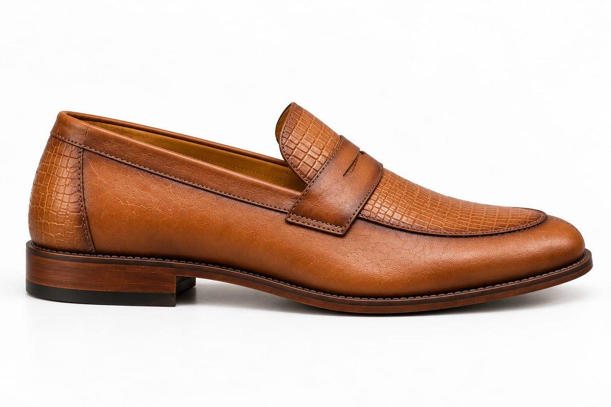 PENNY LOAFER MIEL CROCO