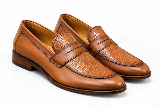 PENNY LOAFER MIEL CROCO