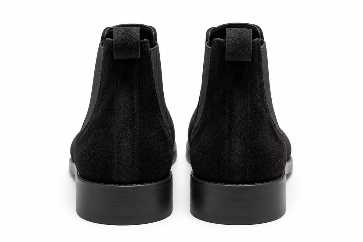 BOTIN CHELSEA GAMUZA NEGRO