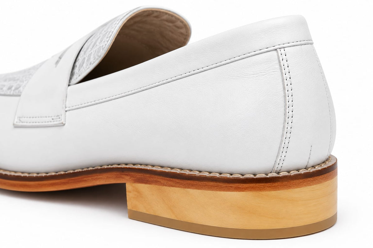 PENNY LOAFER BLANCO CROCO